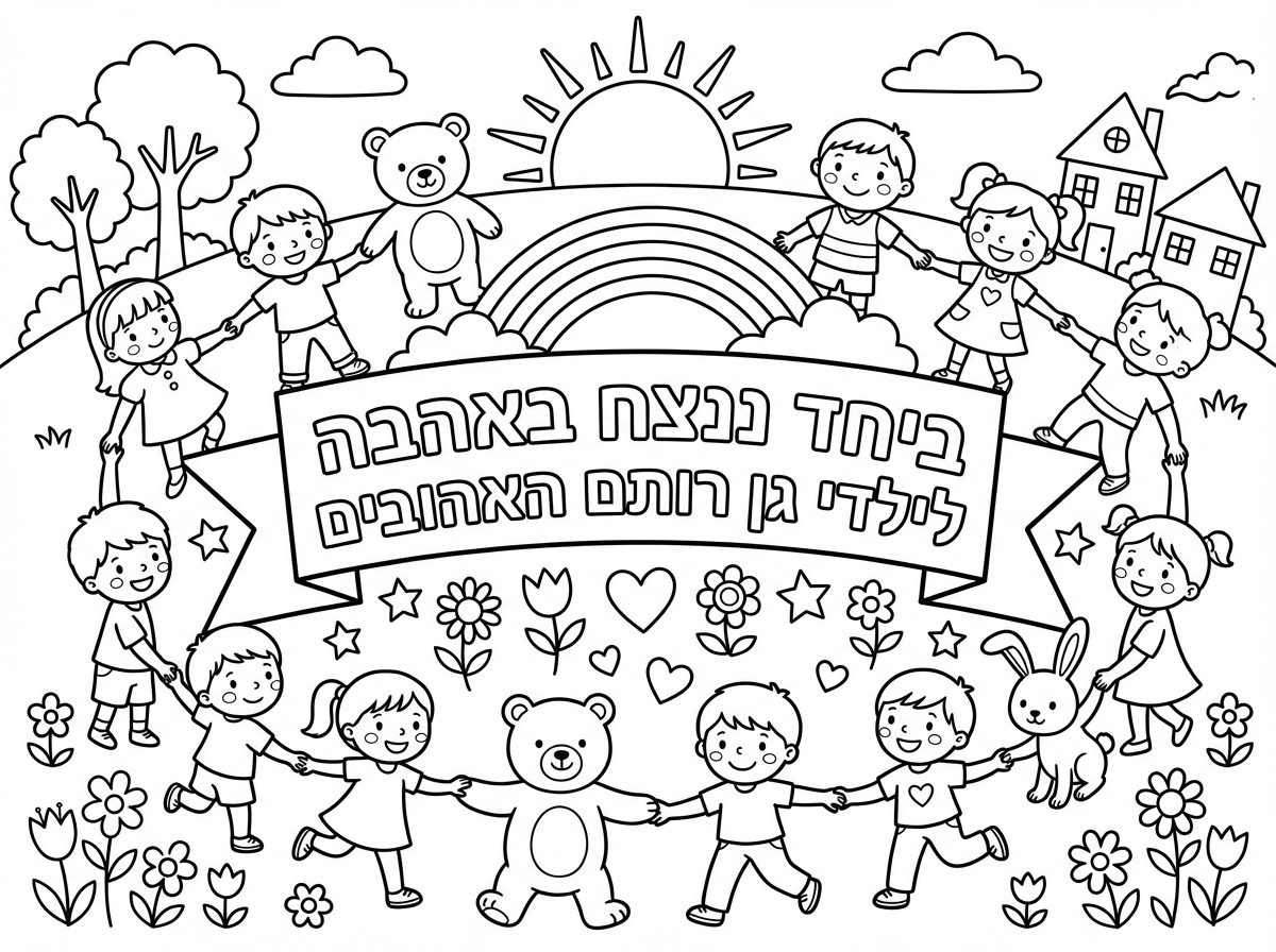 ותמונה של ביחד ננצח באהבה  לילדי גן רותם האהובים