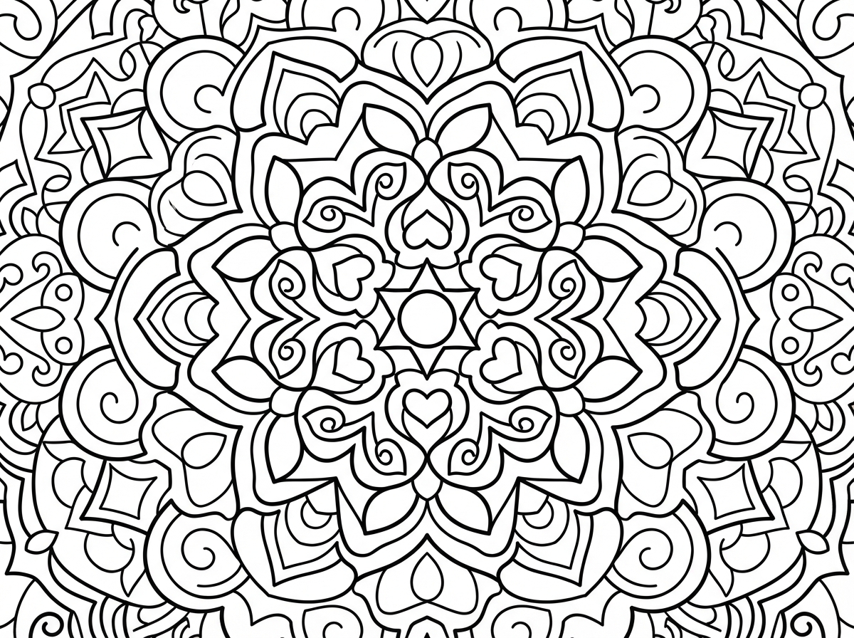 דף צביעה של מנדלה קשה ממש