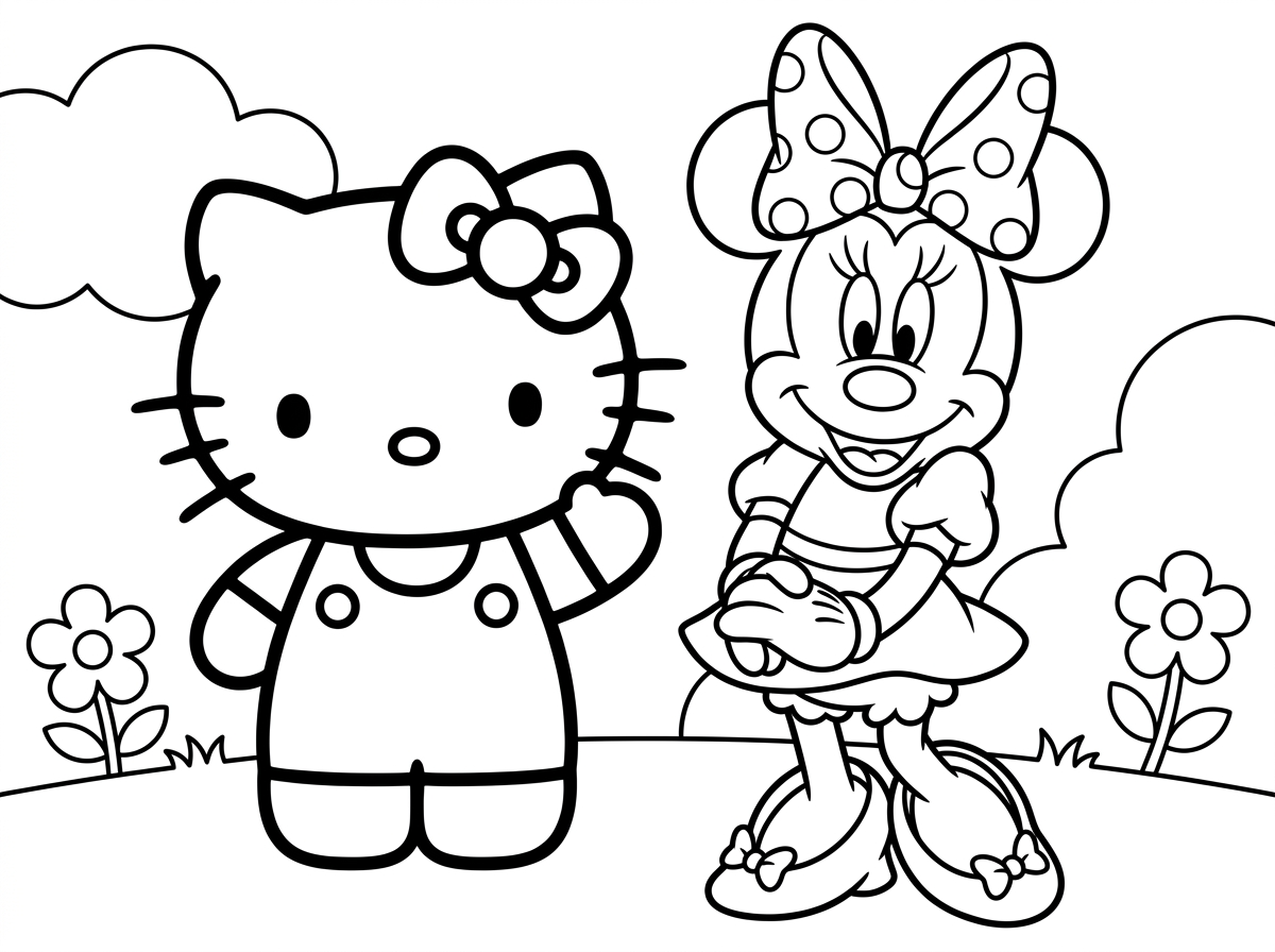 של הלו קיטי ומיני מאוס