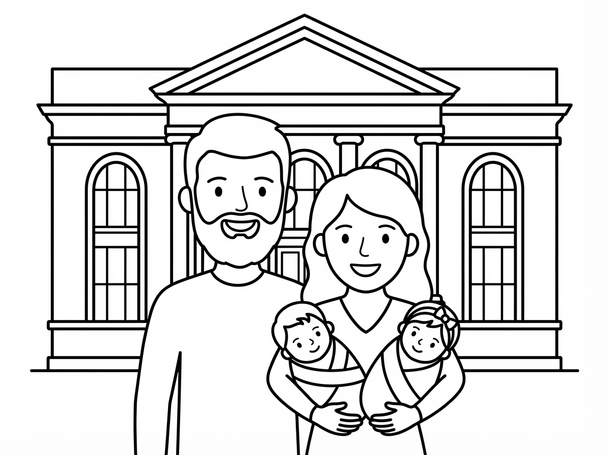 וואו מהמם! 
תוכל להוסיף את התאומים שלנו? 
בן ובת תינוקים מתוקים בני כמה חודשים
ובעלי עם זקן