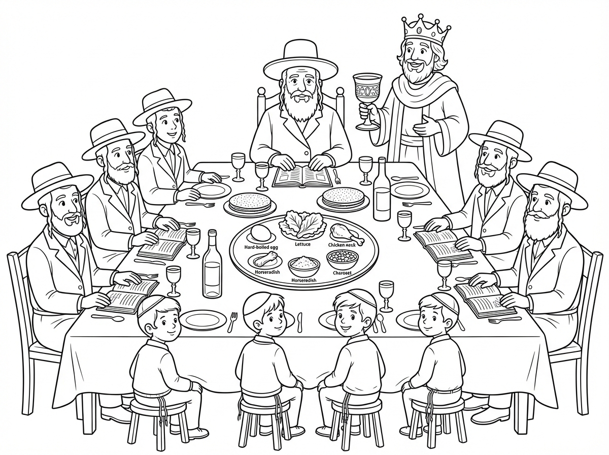 בבקשה תוסיף לשלחן הגדות של פסח.
ועל השלחן שיהיה את קערת ליל הסדר ועליה ביצה חסה,גרון של עוף,חזרתי,חרוסת