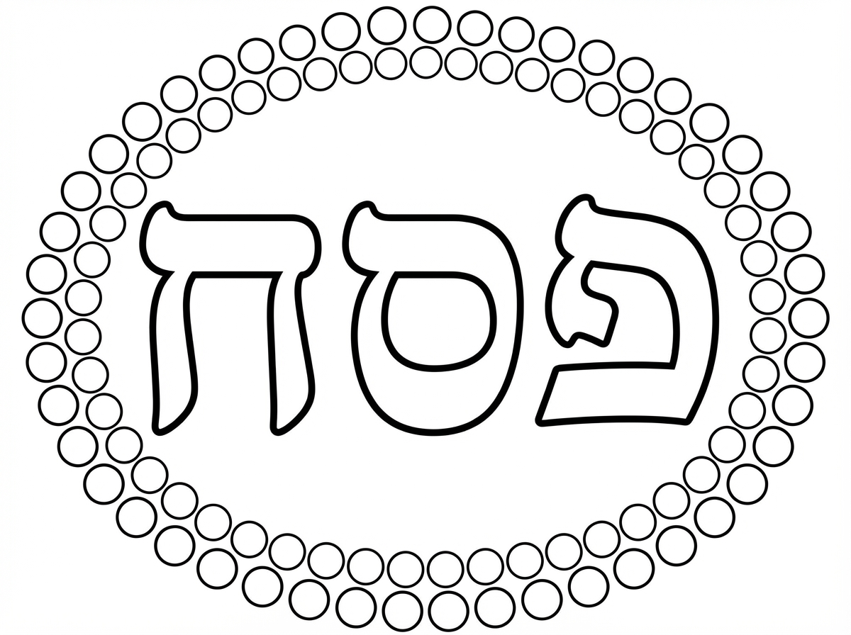 תוכל להכין לי דף צביעה עם המילה פסח באותיות חלולות שאפשר לצבוע בתוך.?
 ומסביב תעשה לי מסגרת של עיגולים קטנים לדבקיות קטנות
תודה❤️