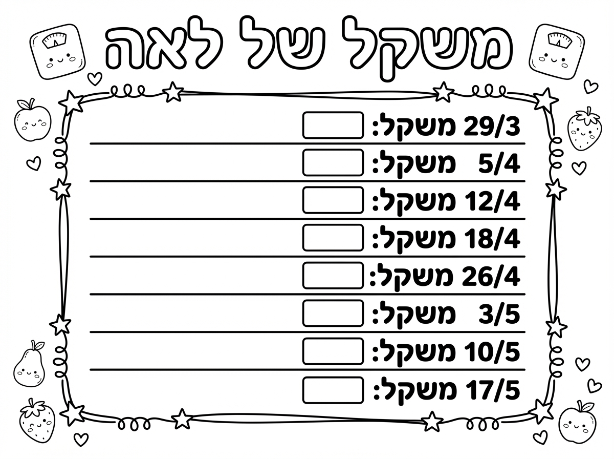 מעולה! אבל למה כזה גדול, במקום אפא שכותבים את המשקל?