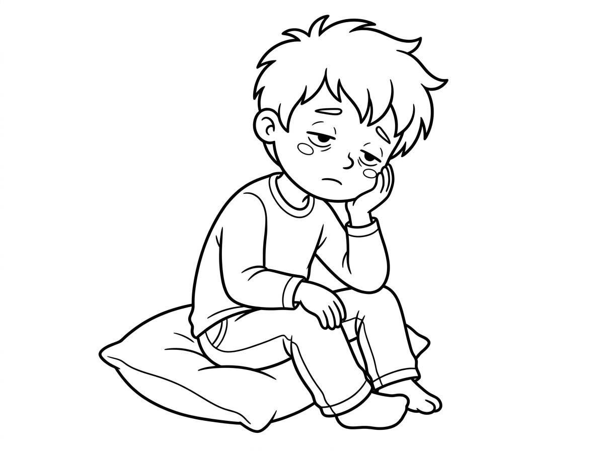 ילד צעיר עייף