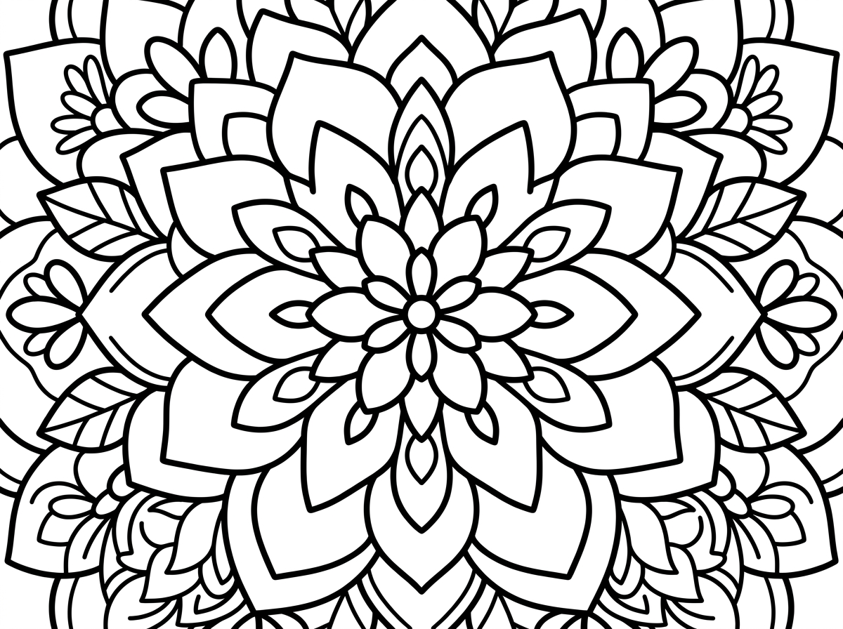 תיצור לי מנדלה של פרחים שלא ציהיה קשה מדי