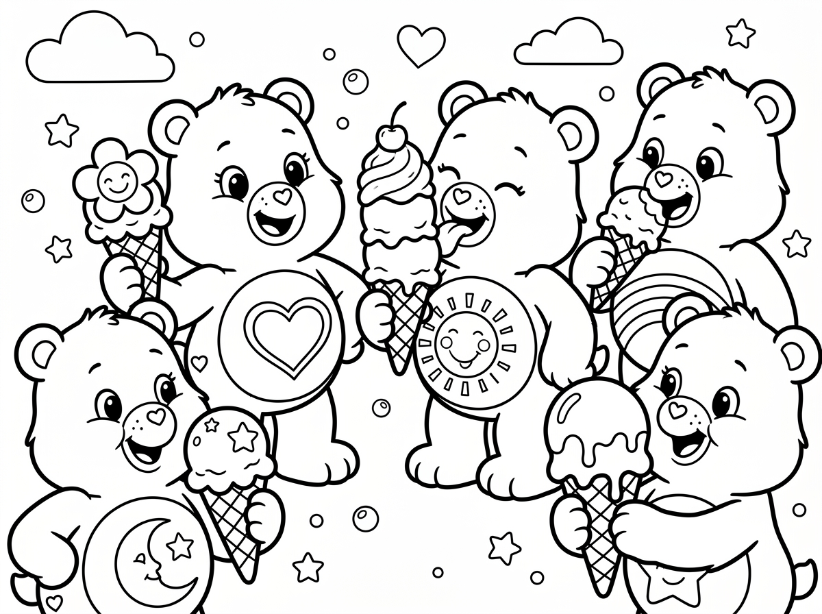 דובוני אכפת לי אוכלים גלידות