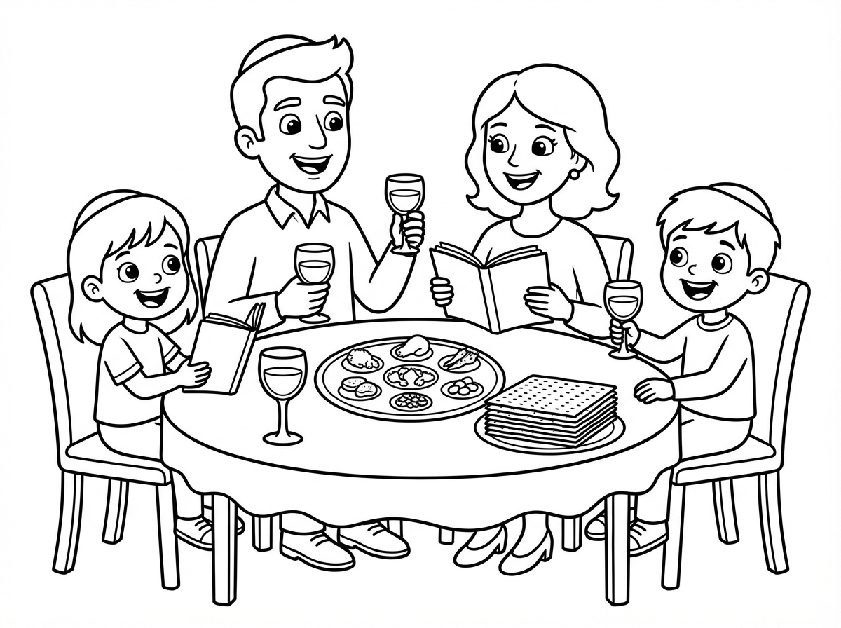 משפחה עורכת ליל הסדר