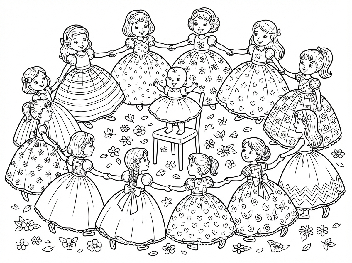 אשמח שתתקן את זה ותעשה שמלות יותר מנופחות וגם שהשמלות יהיו בדוגמאות שונות אחת מהשניה ושיהיה מלא פרחים על הרצפה