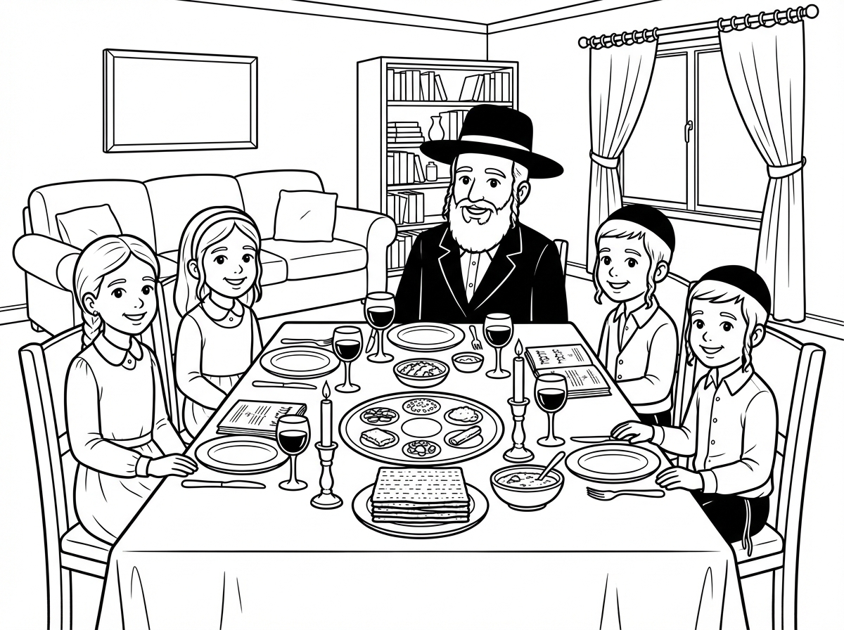 תעשה גם בנות מסביב לשולחן, ורקע של סלון מאחורי השולחן