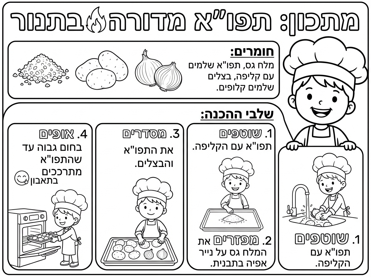 בשלב 3 כתבת פעמיים על המלח,צריך לתקן
ואני רוצה שלכל הילדים בדף יהיה לבוש שף
