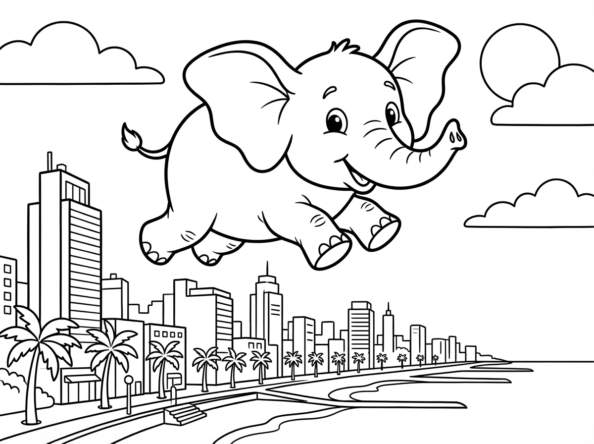 פיל מעופף מעל תל אביב