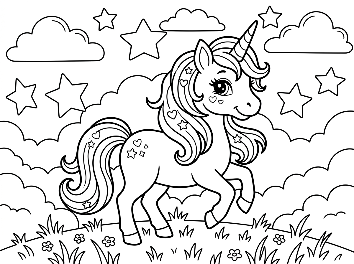 דמות של חד קרן חמודה ויפה