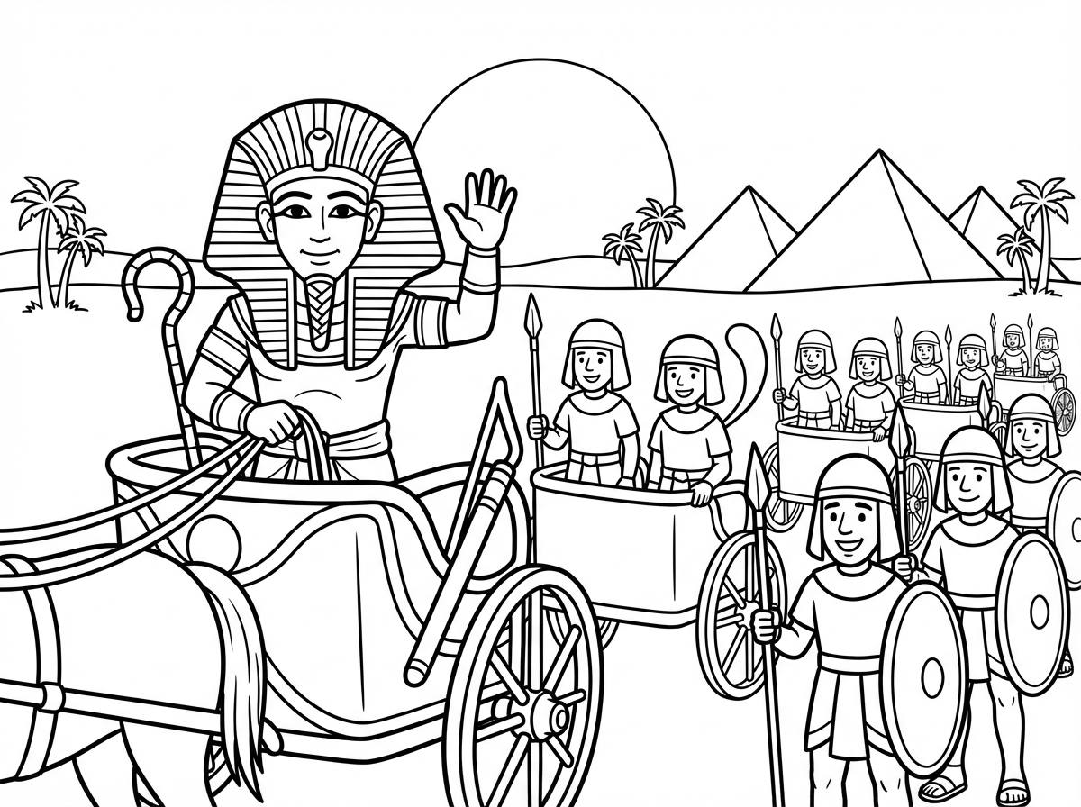 אפשר בבקשה את צבא מצרים ביציאת מצרים עם פרעה המלך אולי את מצרים ברקע