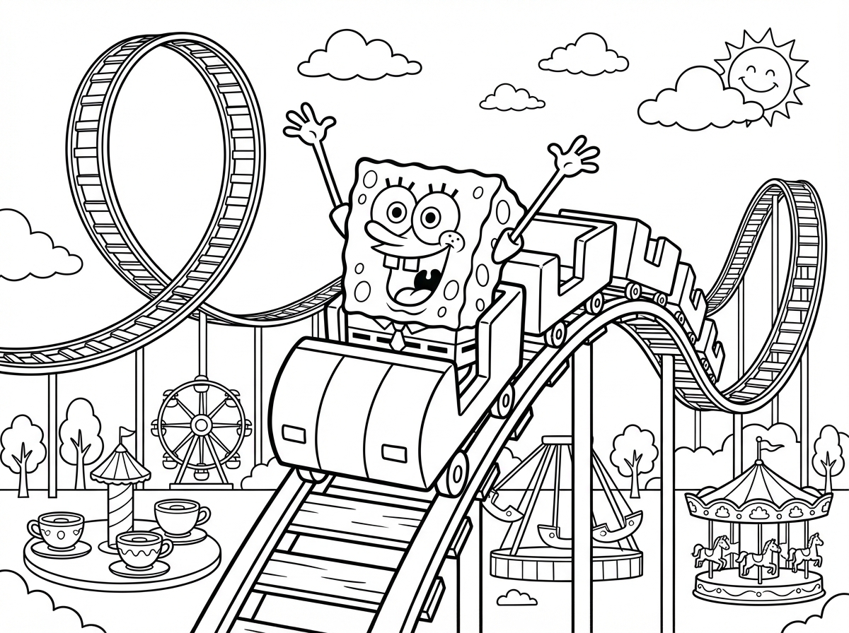 והאחרון בובספוג ברכבת ערים בלונה פארק