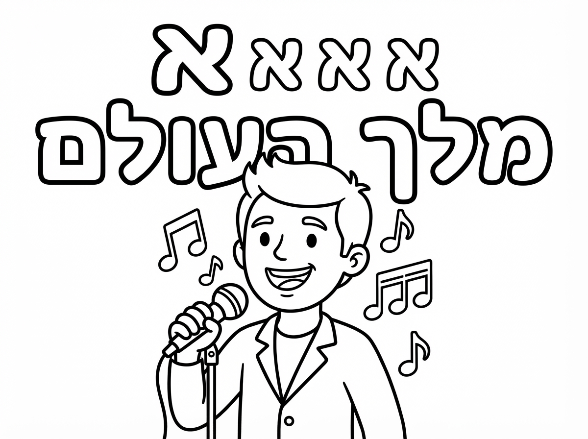 תחללי ציור של זמר שיש לו ככה: א א א א א א מלך העולם