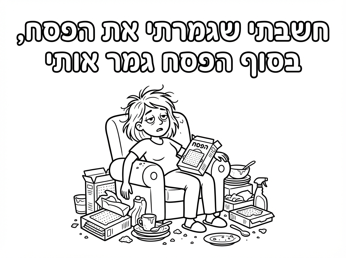 אני צריכה דף צביעה של חשבתי שגמרתי את הפסח, בסוף הפסח גמר אותי