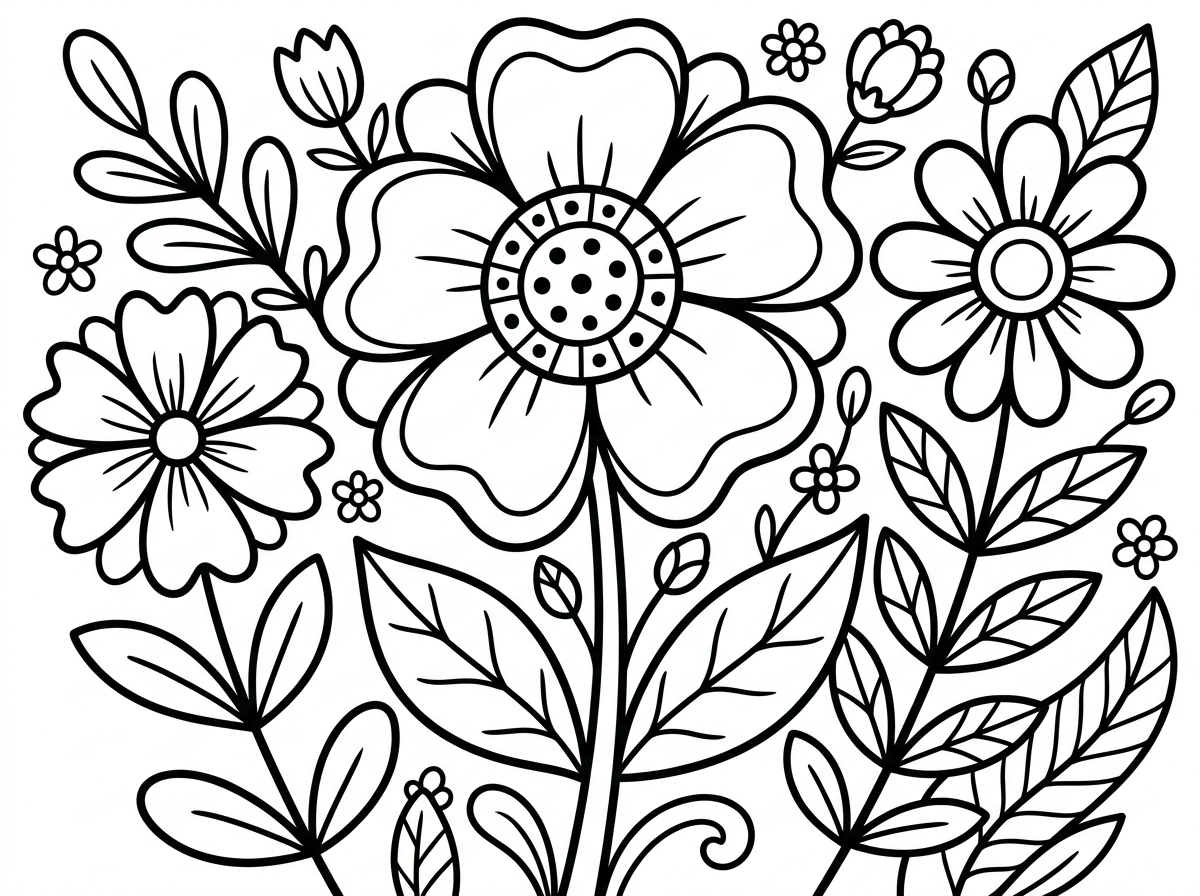 פרח גדול ועוד שניים ליד בינוני