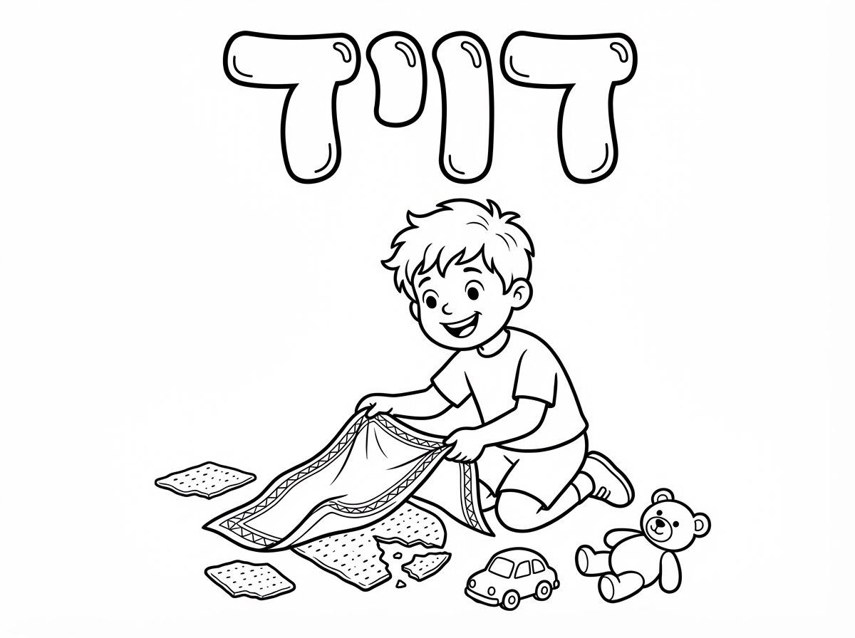 רשום את השם דויד בכתב מנופח 
וילד חמוד מוצא את האפיקומן שמח