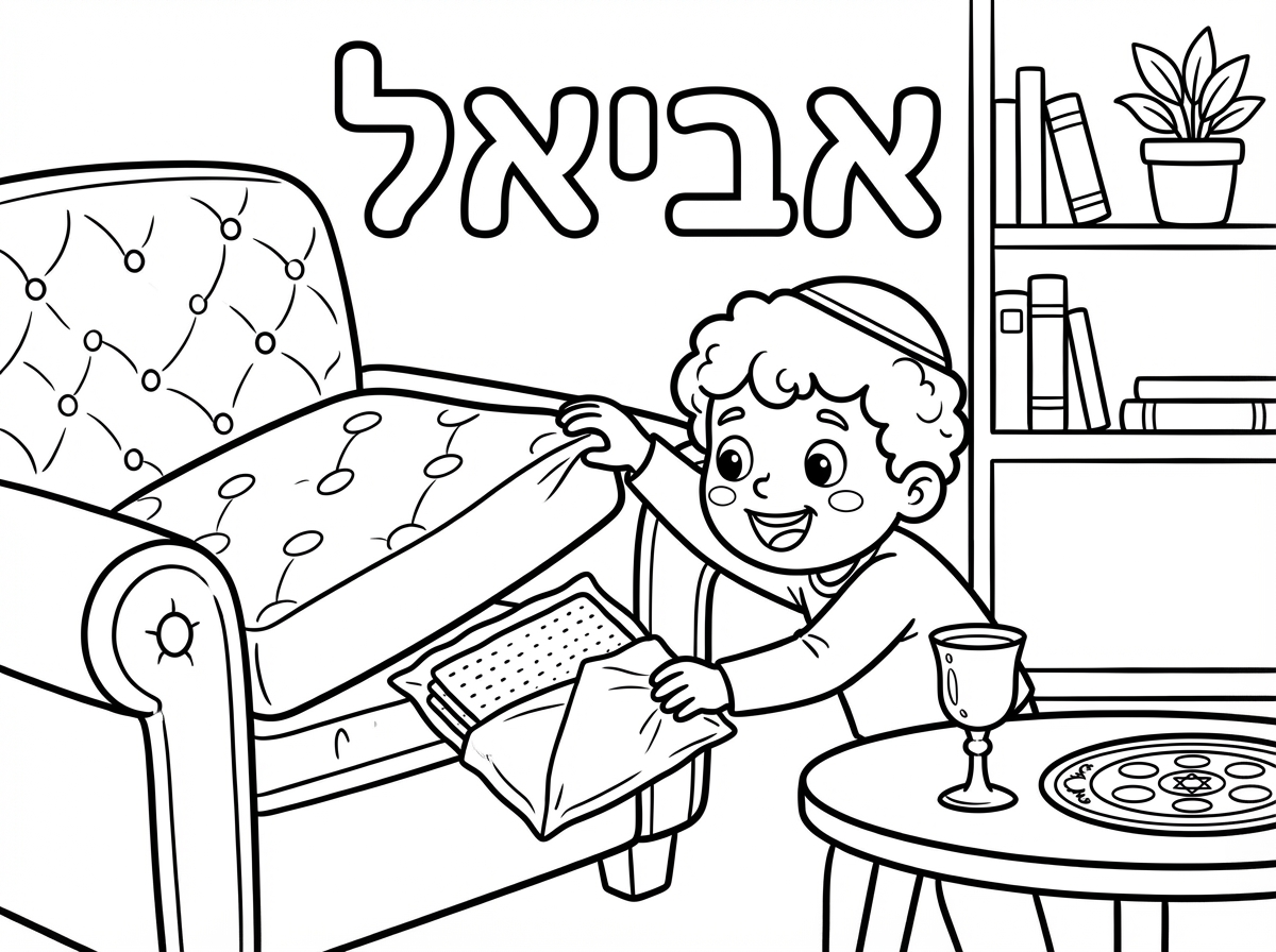 אביאל השם 
עם אפיקומן שמצא לא על הרצפה