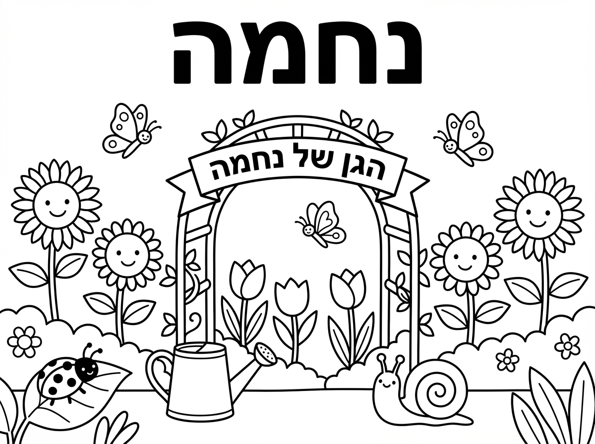 תכתוב נחמה ביותר גדולל ובעברית ווסיף הגן של נחמה