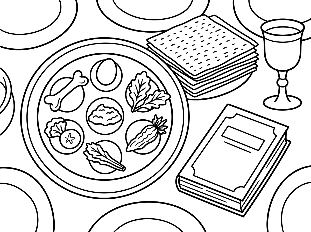 תכין לי דף צביעה לפסח