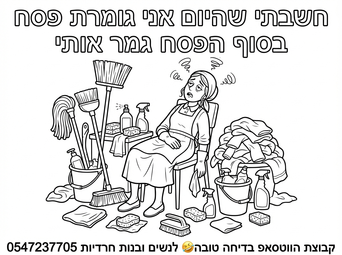 אפשר בלי הקערות והמצות ולמטה את הכיתוב קבוצת הווטסאפ בדיחה טובה 🤣 לנשים ובנות חרדיות 0547237705