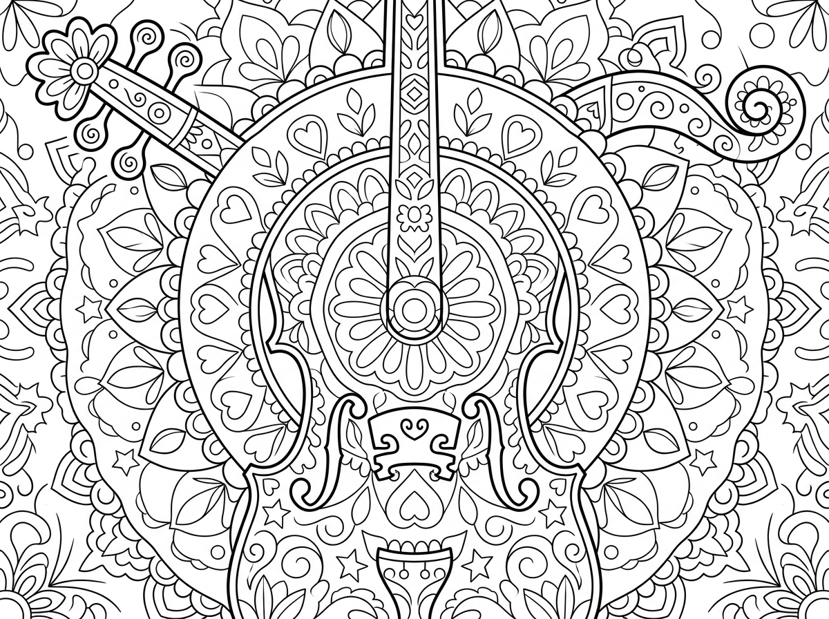 מנדלה גדולה בצורת כינור