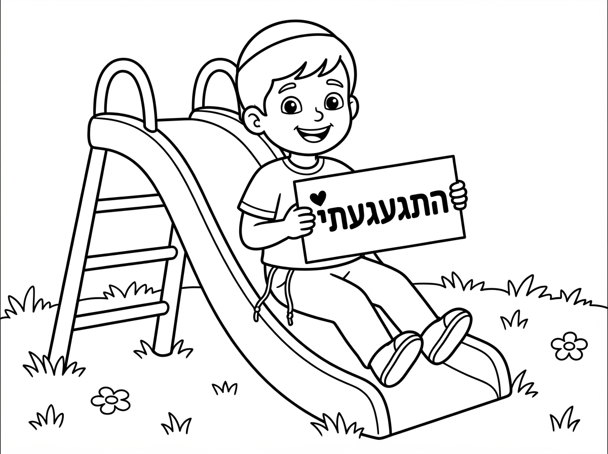עכשיו במקום הילדה זה ילד
עם כיפה חלקה
חולצה שרוול קצר
מכנסיים ארוכים וחוטי ציצית