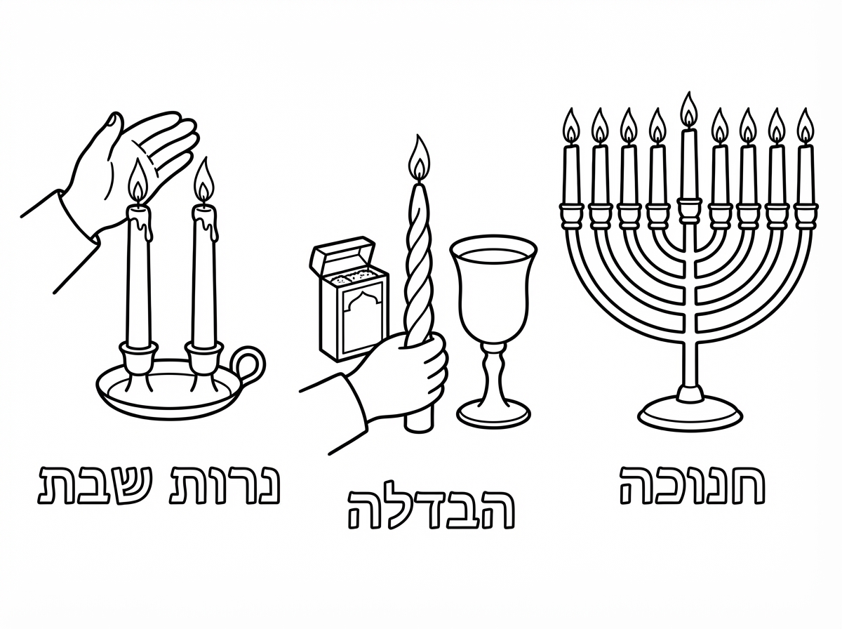 דף צביעה לגן ילדים
מצוות שעושים עם אש