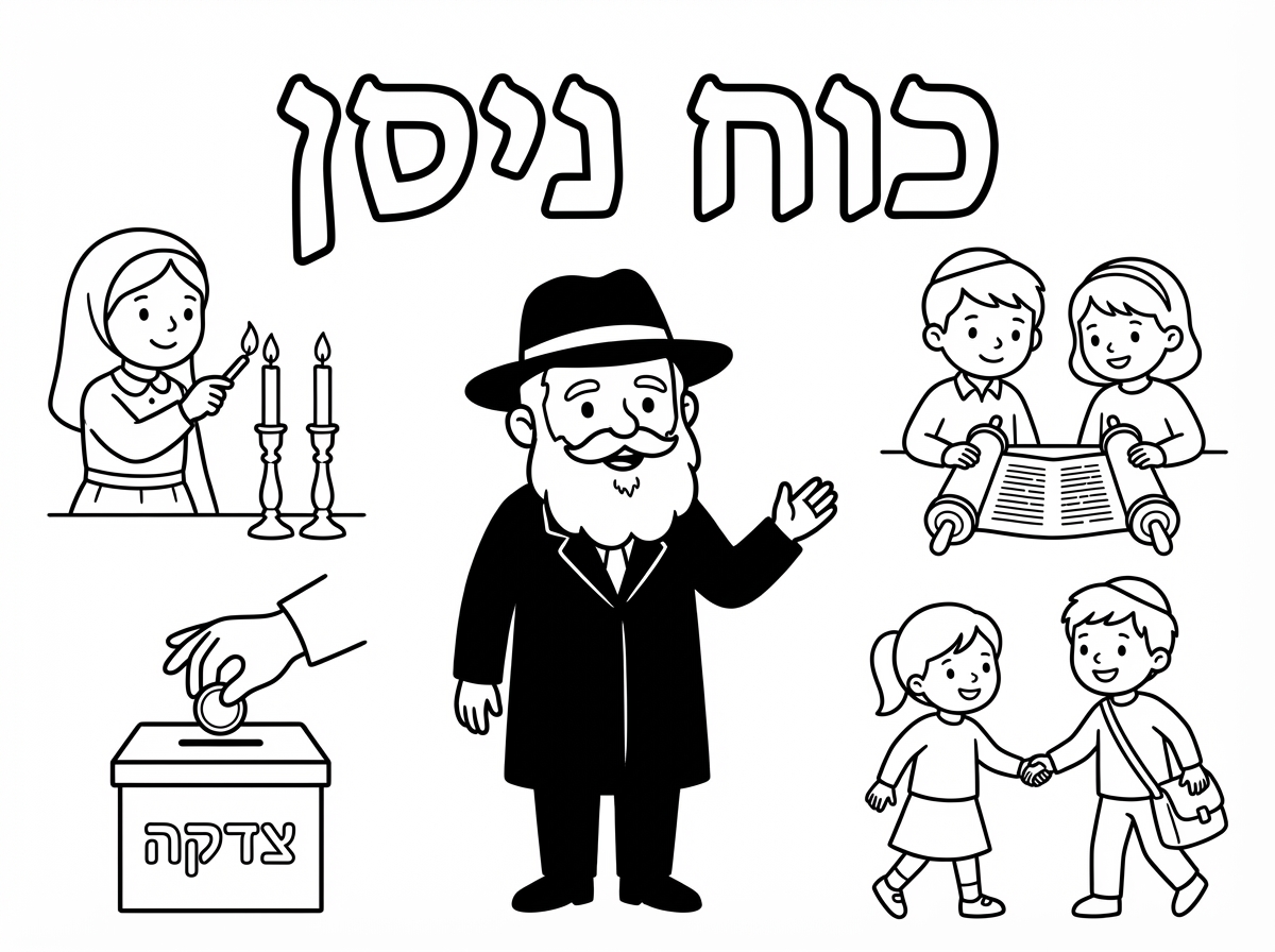 לשמח לדף יותר נקי שכתוב עליו גם כוח ניסן עם אולי תמונה של הרבי וכל מיני מצוות שילדים יכולים לקיים.