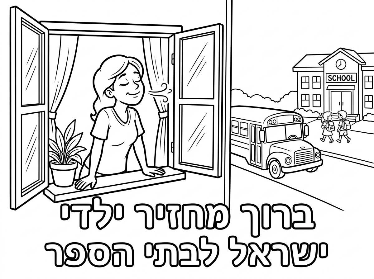 תעשה לי דף צביעה > "כולם מתבאסים שחזרנו לשגרה אחרי ההפסקת אש…  
 
> "כולם מתבאסים שחזרנו לשגרה אחרי ההפסקת אש…  
> ואני רק רואה את אמא שלי פותחת חלון, נושמת עמוק ואומרת: 'ברוך מחזיר ילדי ישראל לבתי הספר' 😅