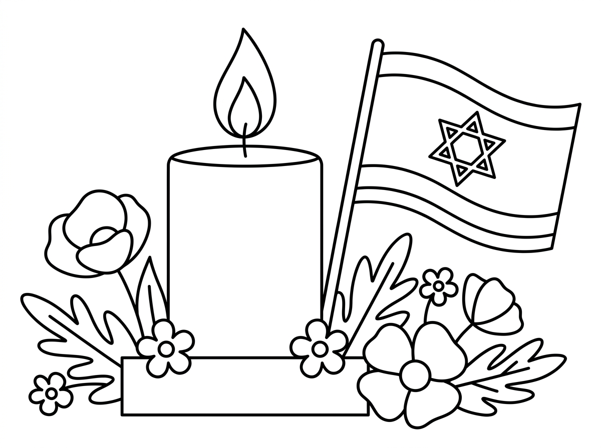 תכין לי דף צביעה לכבוד יום הזיכרון לחיילי צהל הגיבורים
