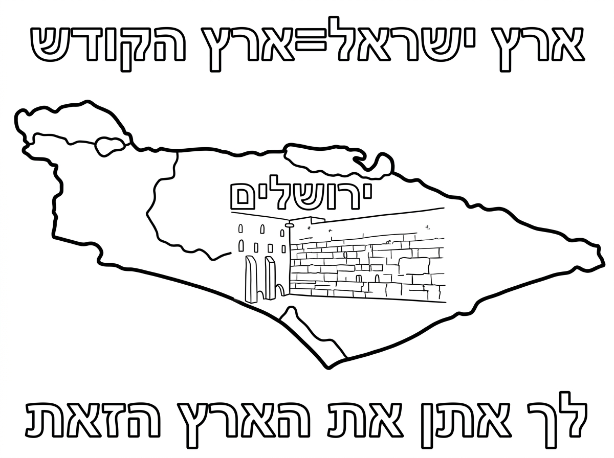ממש צורה של מפת ארץ ישראל לאורך