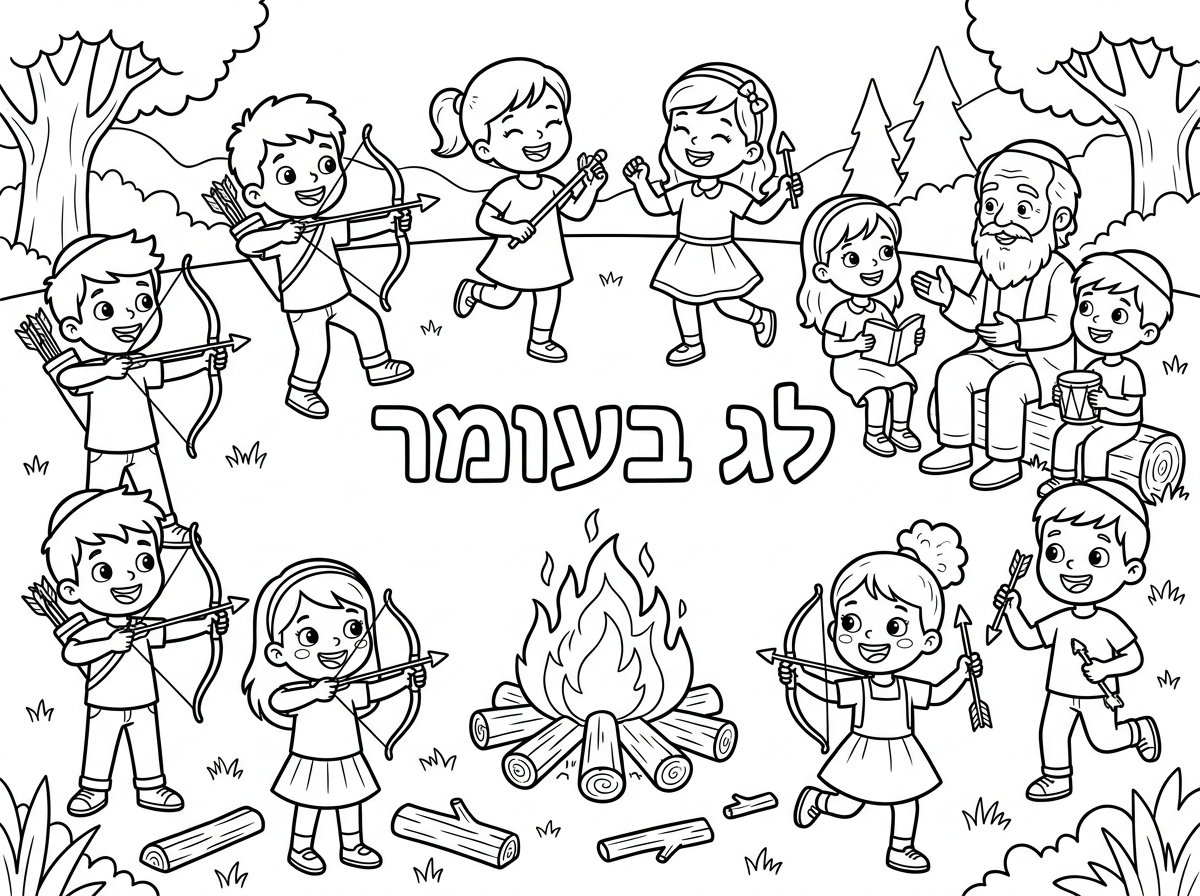אשמח שיהיה כתוב לג בעומר בעברית
אין צורך בשרשראות דגלונים, ואין צורך בבלונים.