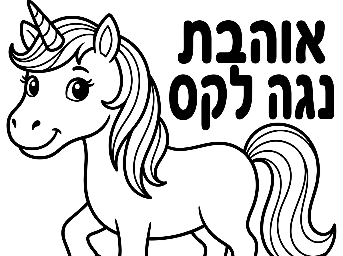 תעשה לי תמונה של חד קרן חמוד. תרשום לידו אוהבת נגה לקס