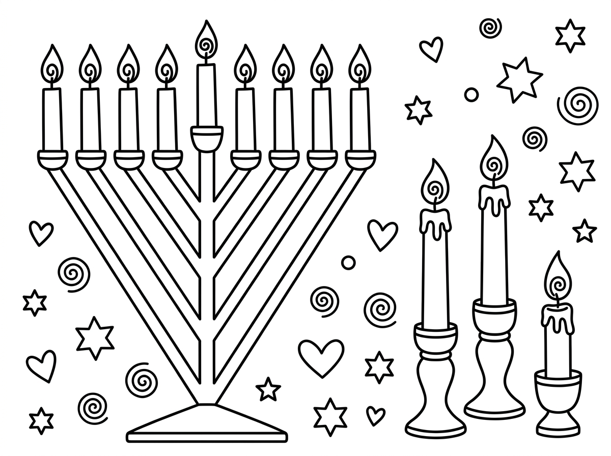 אפשר אולי עם חנוכיה משולשת ונרות שבת גם זוג חאמא ואחד לבת