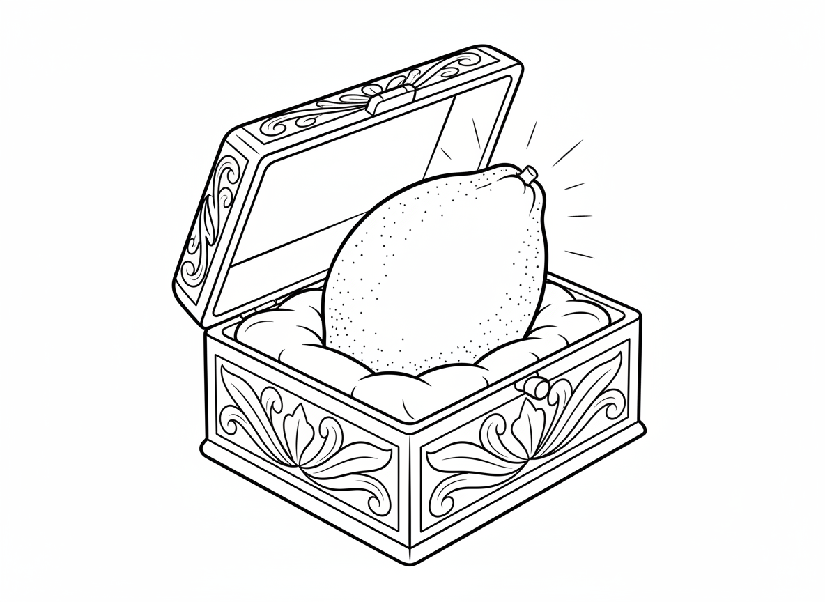 אתרוג בקופסה מיוחדת - אתרוג יפה בקופסת אתרוג מכסף מעוטרת, ריפוד פנימי, האתרוג בצורה מושלמת, פיטום שלם, זוהר זהוב, מלאכת יד מפורטת, ריפוד קטיפה