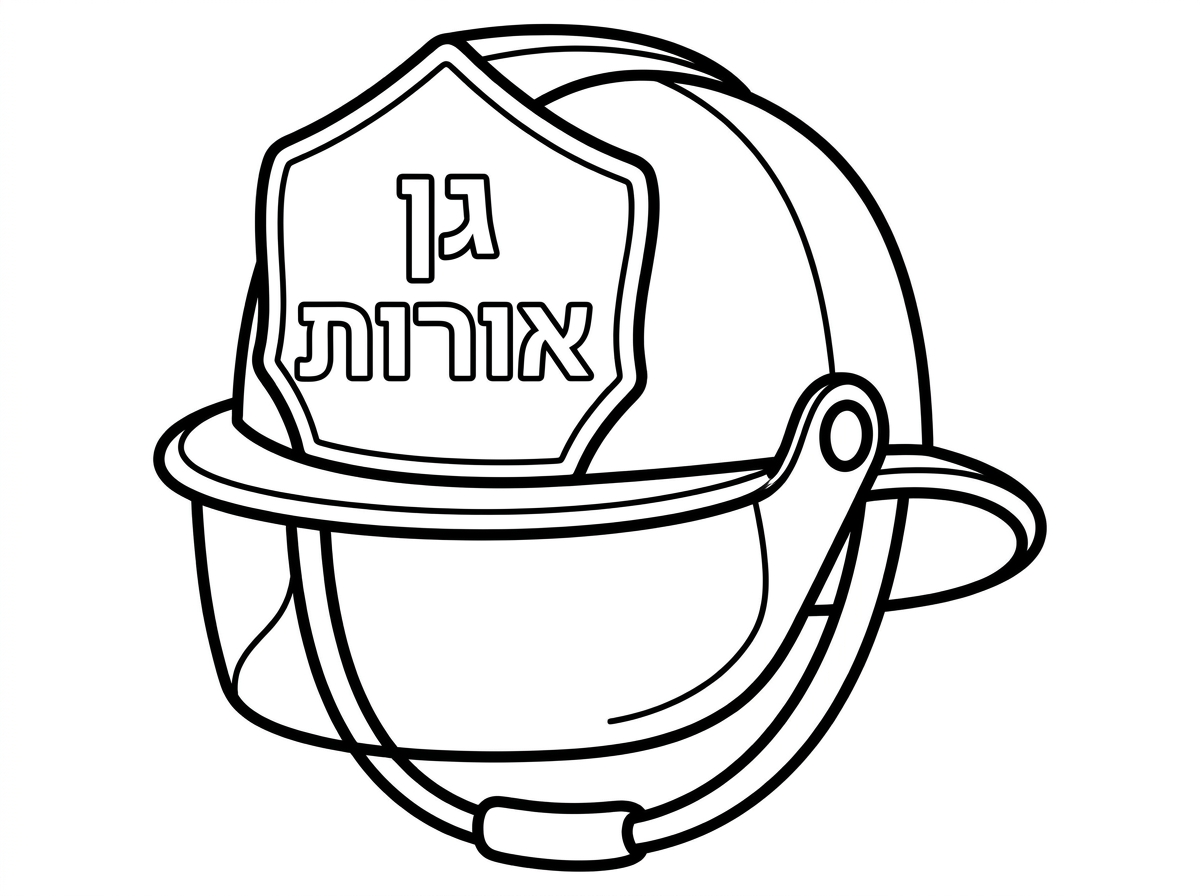 הי תיצור לי כובע של כבאי לצביעה ותרשום גן אורות