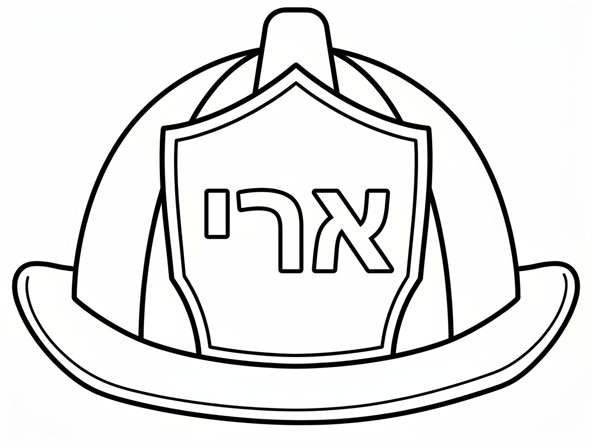 תעשה לי כןבע של כבאי לצביעה אבל שיראו שזה כובע של כבאי
ותכתוב ארי
