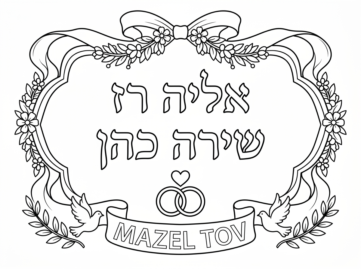 מודעת מאורשים קלאסית
החתן אליה רז והכלה שירה כהן