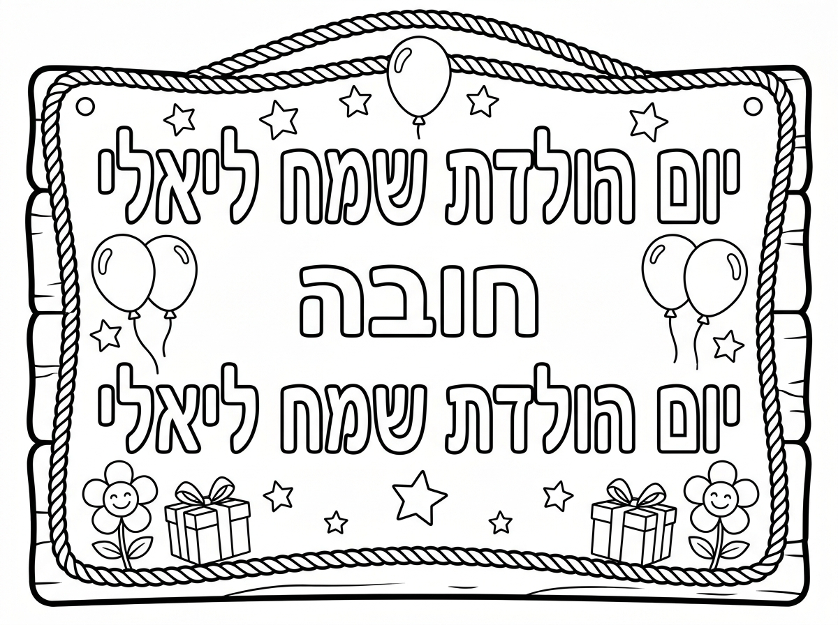 תעשה לי אה משהו של של שלט שאני אצבע שלמתו חובה ואז ב ואז מתחת ומעל כתוב יום הולדת שמח ליאל. ליאלי.