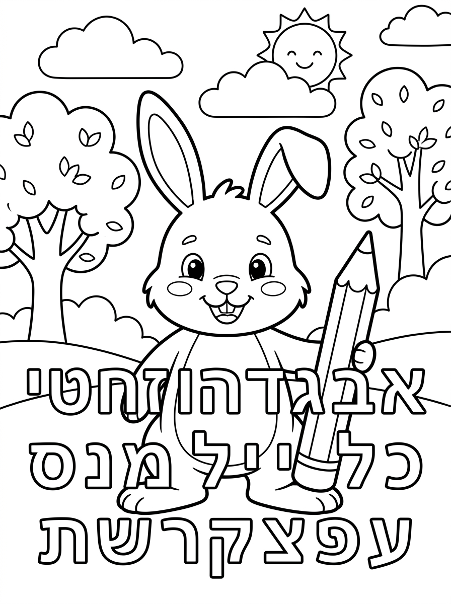 בבקשה  צור את הדף לאורך
והאותיות החלולות בשורות ישרות