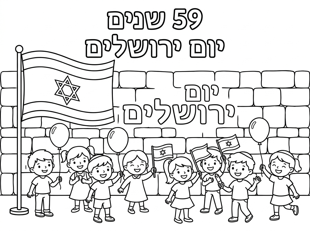 מעולה. תחליף את כיפת הזהב בכותל המערבי ותוסיף כיתוב יום ירושלים