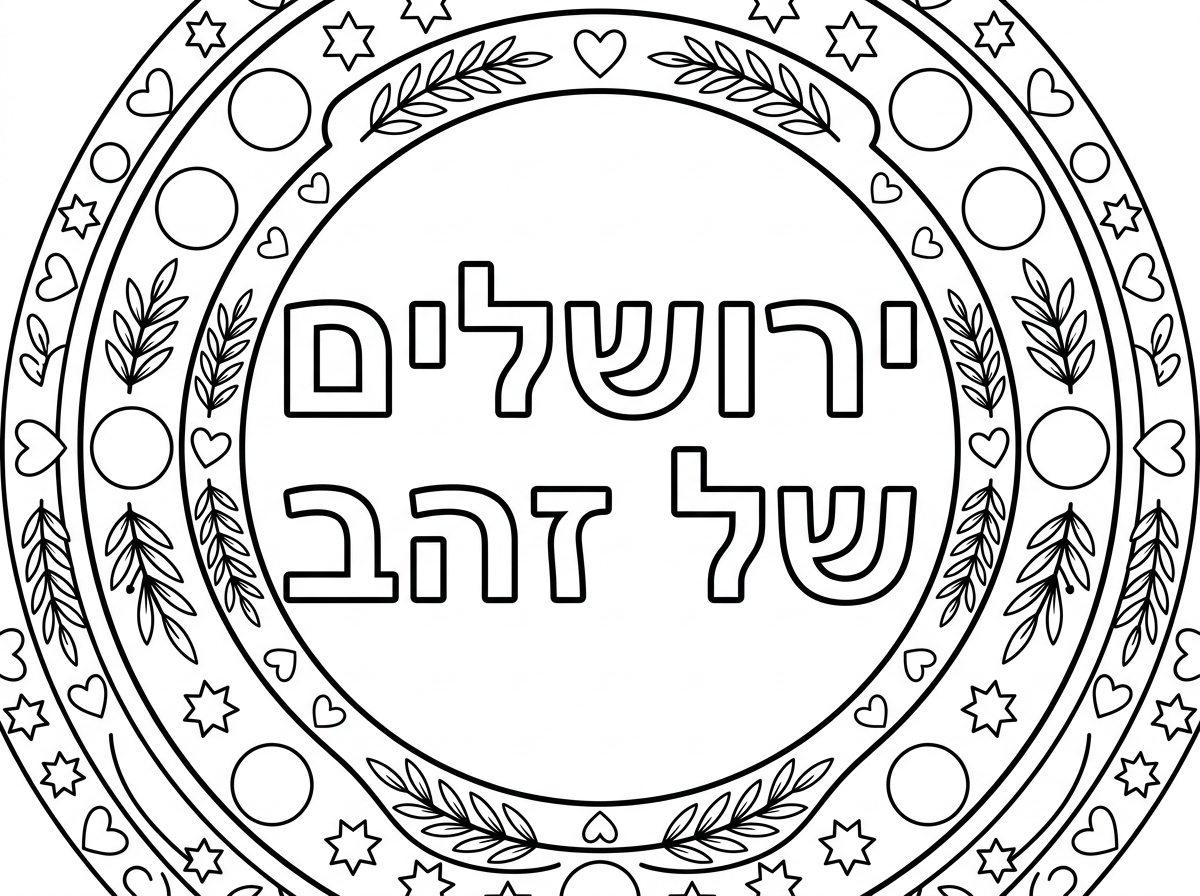 רוצה שיהיה כיתוב בלבד בלי תמונה ומסגרת עיגולים שמתאים להכניס בה מדבקות