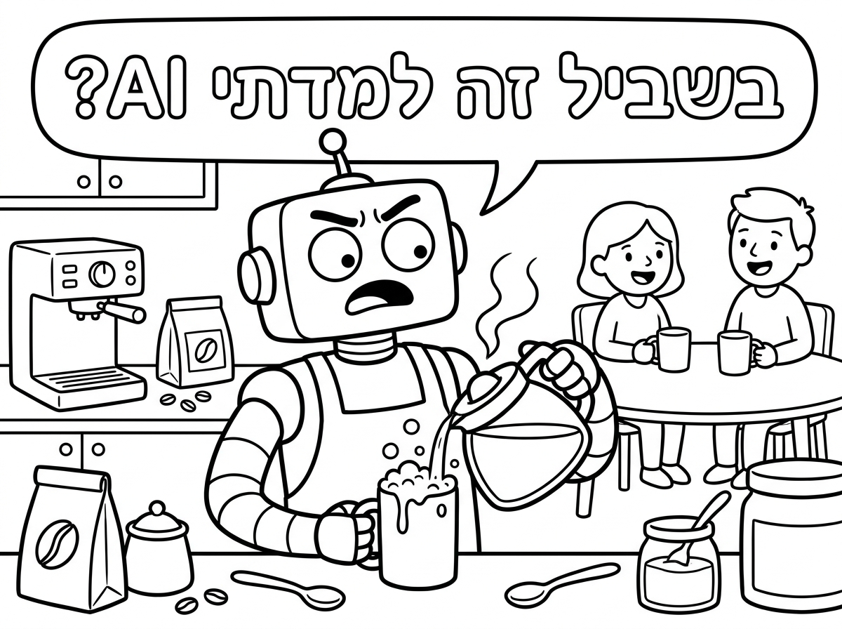 רובוט שעושה קפה לבני אדם ומתלונן: “בשביל זה למדתי AI?