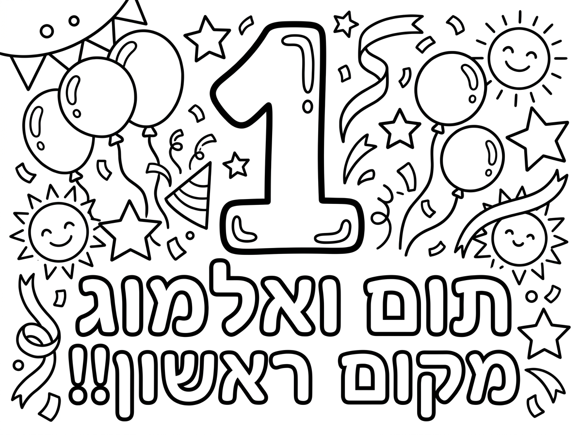 תעשה לי את מספר אחד בצבע ירוק ושכתוב תום ואלמוג מקום ראשון!!