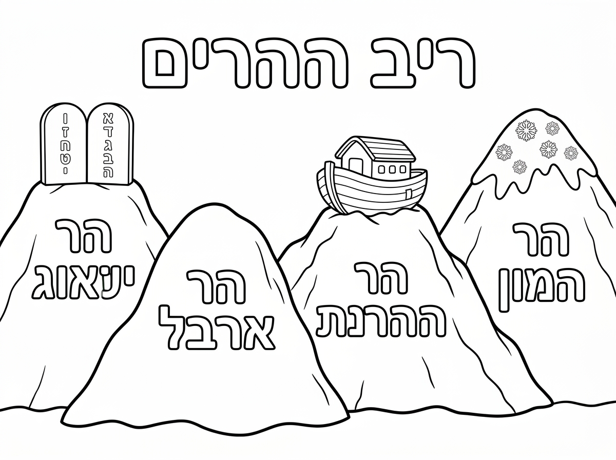 כולם בדף אחד..להוסיף הר חרמון..עם שלג..
לרשום למעלה ריב ההרים