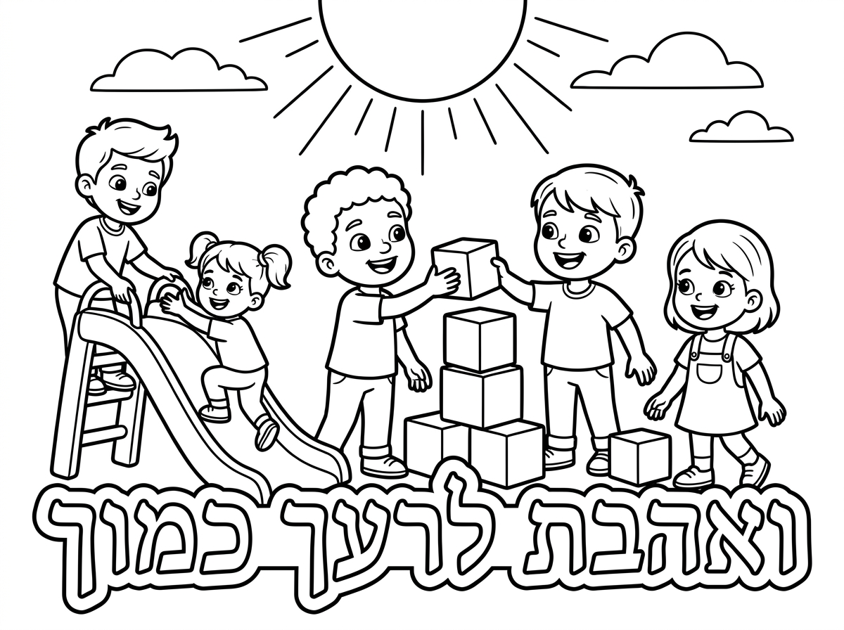עוד ציור של ואהבת לרעך כמוך