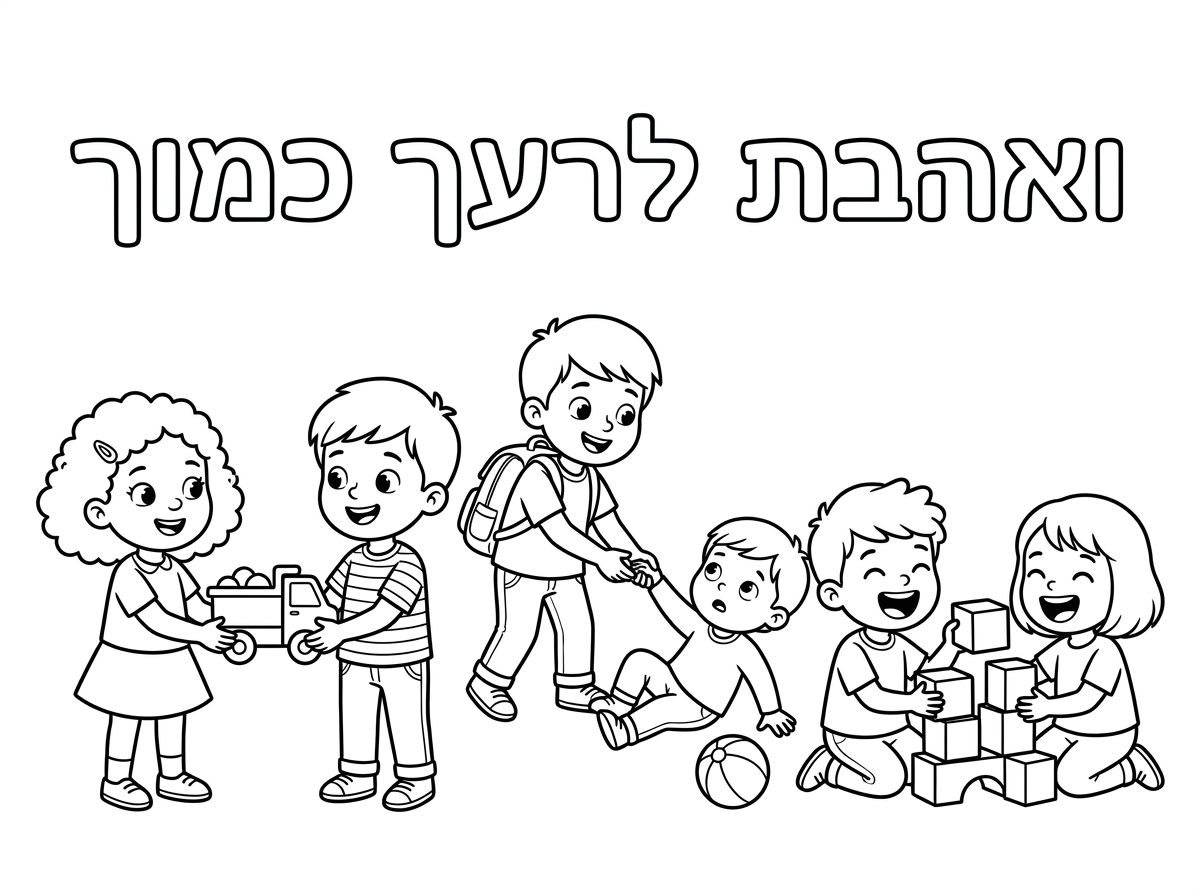 עוד ציור של ואהבת לרעך כמוך