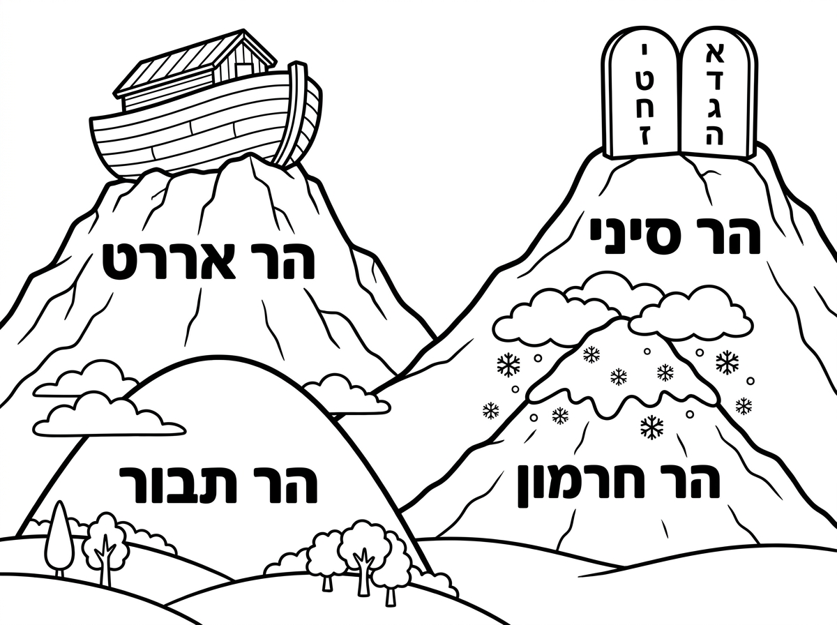 צריכה תמונה עם כיתה על כל  וֹההר..הר אררט
הר חרמון
חג תבור
ואת הרב סיני
.עליוצ על לוחית הגב. ,